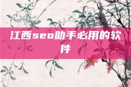 江西seo助手必用的软件