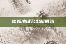 蜘蛛池域名出租网站