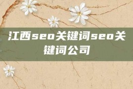 江西seo关键词seo关键词公司