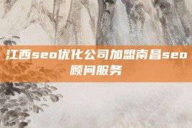 江西seo优化公司加盟南昌seo顾问服务