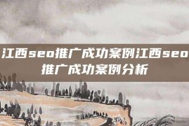 江西seo推广成功案例江西seo推广成功案例分析