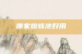 哪家蜘蛛池好用