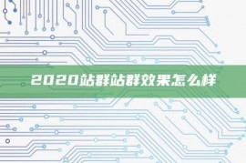 2020站群站群效果怎么样