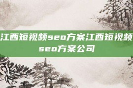 江西短视频seo方案江西短视频seo方案公司