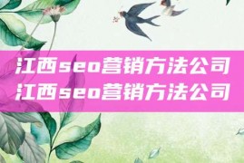 江西seo营销方法公司江西seo营销方法公司