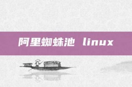 阿里蜘蛛池 linux