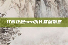 江西正规seo优化答疑解惑