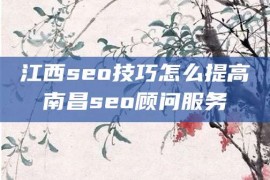 江西seo技巧怎么提高南昌seo顾问服务