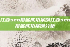 江西seo排名成功案例江西seo排名成功案例分析