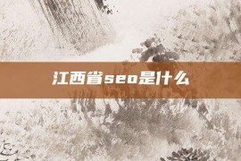 江西省seo是什么