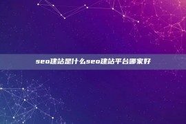 seo建站是什么seo建站平台哪家好