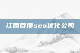 江西百度seo优化公司