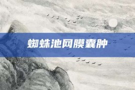 蜘蛛池网膜囊肿