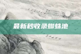 最新秒收录蜘蛛池