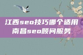 江西seo技巧哪个适用南昌seo顾问服务