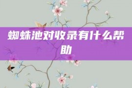 蜘蛛池对收录有什么帮助