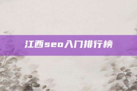 江西seo入门排行榜