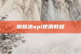 蜘蛛池api使用教程