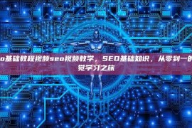 seo基础教程视频seo视频教学，SEO基础知识，从零到一的视觉学习之旅