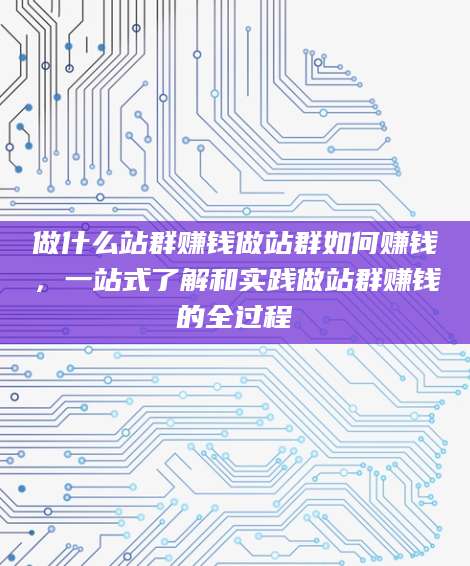 做什么站群赚钱做站群如何赚钱，一站式了解和实践做站群赚钱的全过程