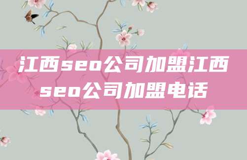 江西seo公司加盟江西seo公司加盟电话