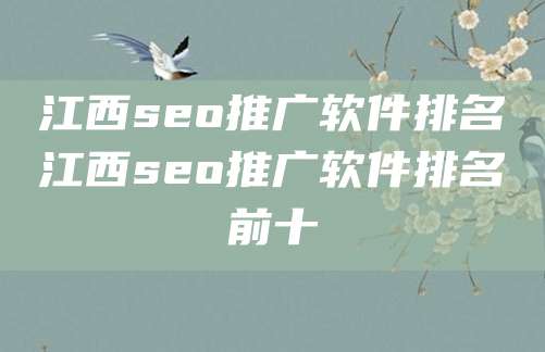 江西seo推广软件排名江西seo推广软件排名前十