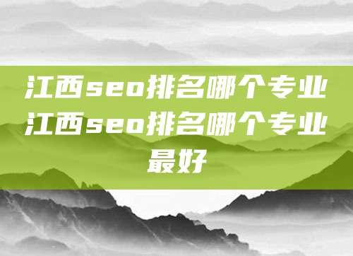 江西seo排名哪个专业江西seo排名哪个专业最好