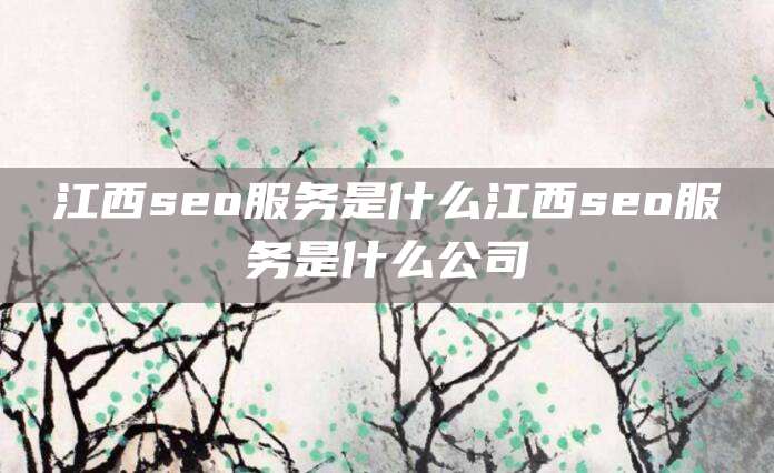 江西seo服务是什么江西seo服务是什么公司