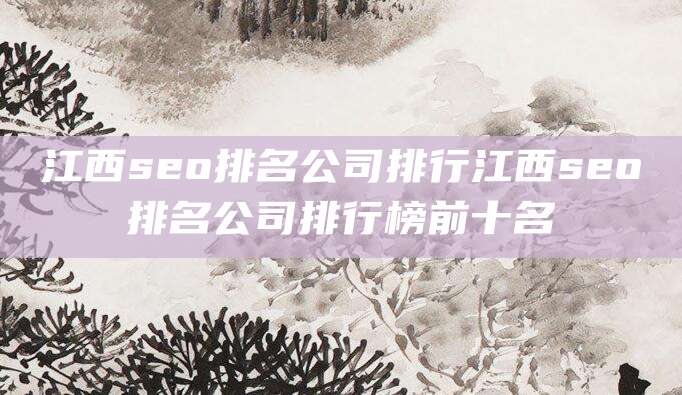 江西seo排名公司排行江西seo排名公司排行榜前十名