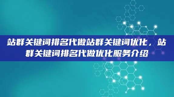 站群关键词排名代做站群关键词优化，站群关键词排名代做优化服务介绍