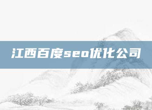 江西百度seo优化公司