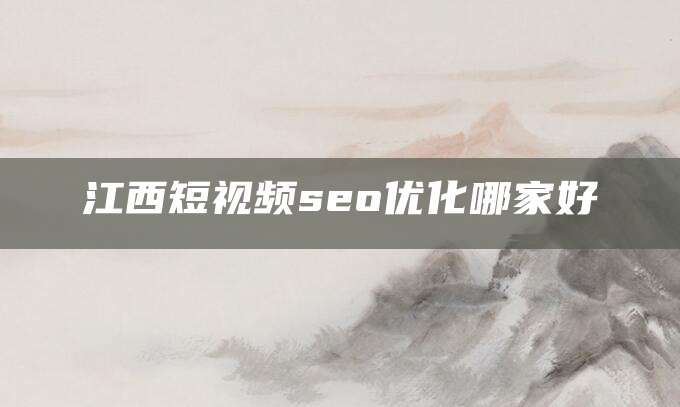 江西短视频seo优化哪家好