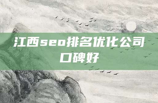 江西seo排名优化公司口碑好