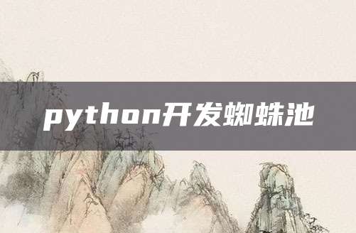 python开发蜘蛛池