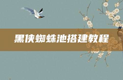 黑侠蜘蛛池搭建教程